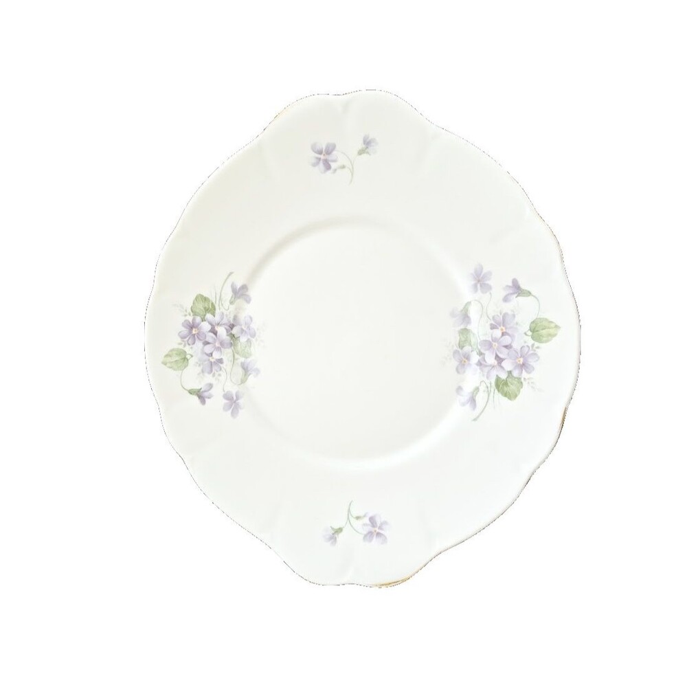 Duchess Tivoli Fine Bone China Dinner Plate England Purple Violet Floral Gold 26